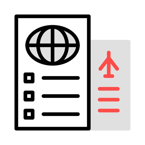 Passport Web Icon Vector Illustration — Stock Vector