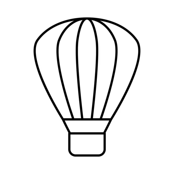 Air Ballong Flat Ikonen Isolerad Vit Bakgrund Vektor Illustration — Stock vektor