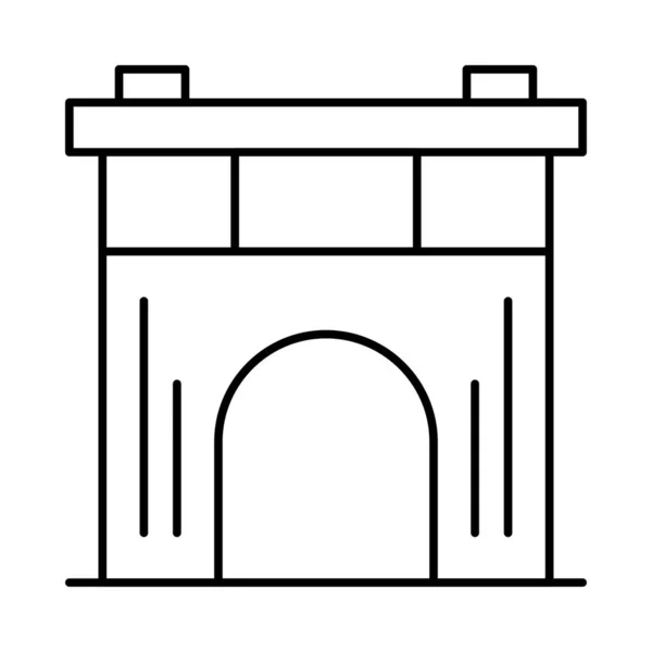Puerta Icono Web Vector Ilustración — Archivo Imágenes Vectoriales