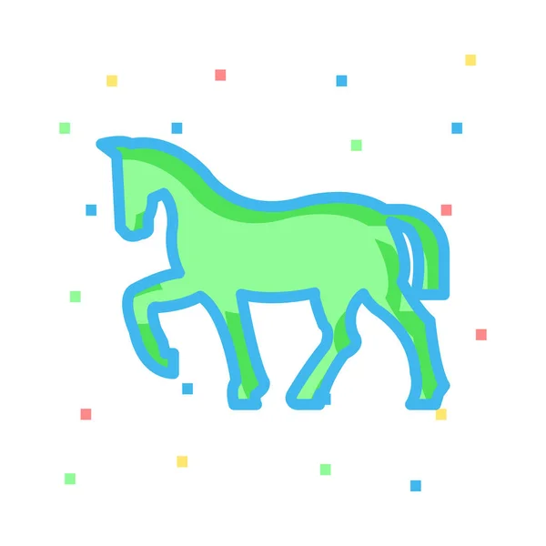Ícone Web Cavalo Ilustração Vetorial — Vetor de Stock