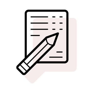 dosya ve kalem web simgesi, vektör çizim 