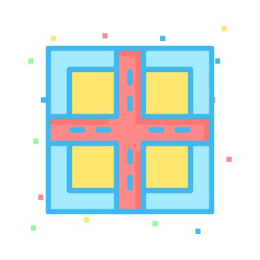 Yol web simgesi, vektör çizim 