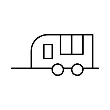 Römork web simgesi, vektör çizim 