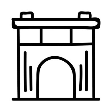 Kapı web simge vektör çizim 