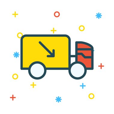  kamyon beyaz arkaplanda izole edildi