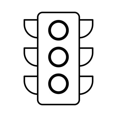 Trafik ışıkları web simgesi, vektör çizim 