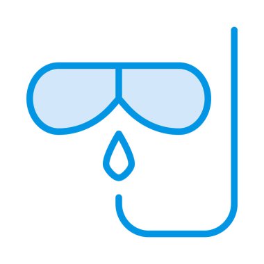 Yüzme gözlük illüstrasyon, vektör