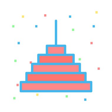 kek ikonu vektör illüstrasyonu 