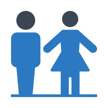 Erkek ve kadın web simge vektör çizim 