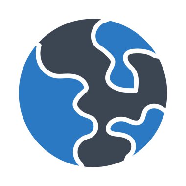 Dünya küre simge, simge, vektör çizim