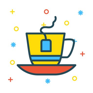 çay web simgesi, vektör illüstrasyonu 