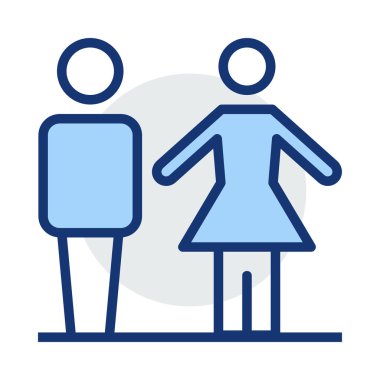 Erkek ve kadın web simge vektör çizim 