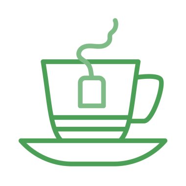 çay web simgesi, vektör illüstrasyonu 