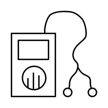 Player web simgesi, vektör çizim 