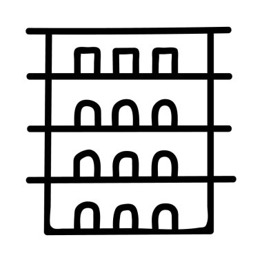 Otel web simgesi, vektör illüstrasyonu 