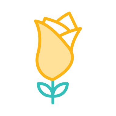 çiçek web simgesi, vektör illüstrasyonu 