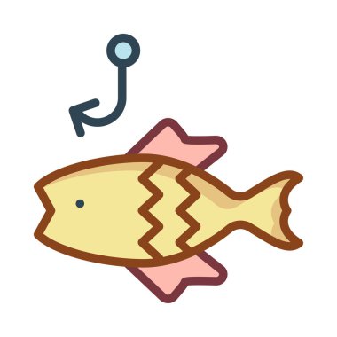 balığı web simge vektör çizim 