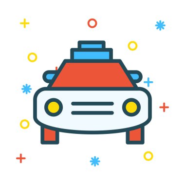 araba beyaz arka planda, vektör çizim 