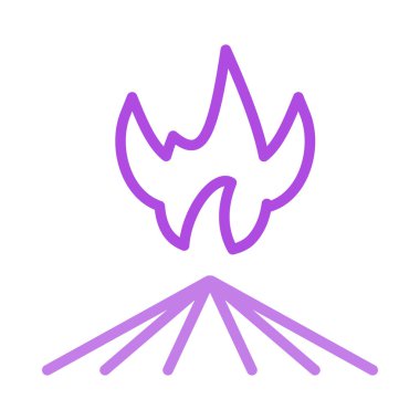 kamp web simgesi, vektör çizim 