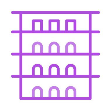 Otel web simgesi, vektör illüstrasyonu 