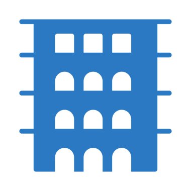 Otel web simgesi, vektör illüstrasyonu 