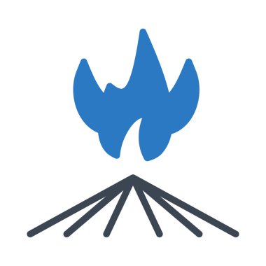 kamp web simgesi, vektör çizim 