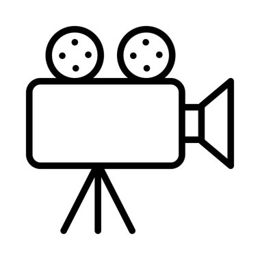 video kamera ikonu vektör illüstrasyonu