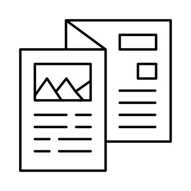 belge web simgesi, vektör illüstrasyonu 