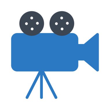 video kamera ikonu vektör illüstrasyonu