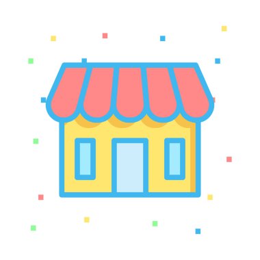 Dükkanı web simge vektör çizim 