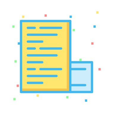 belge web simgesi, vektör illüstrasyonu 