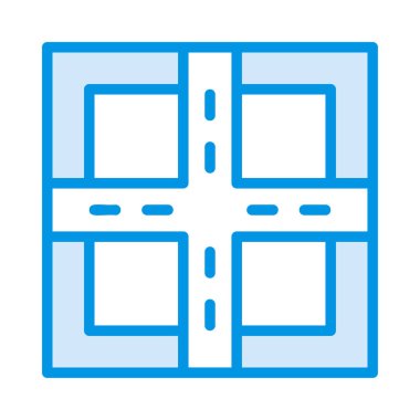 Yol web simgesi, vektör çizim 