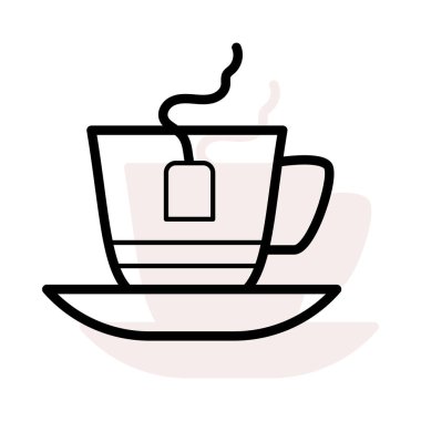 çay web simgesi, vektör illüstrasyonu 
