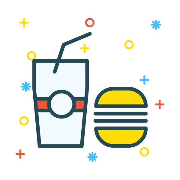 Ícone Web Fast Food Ilustração Vetorial — Vetor de Stock