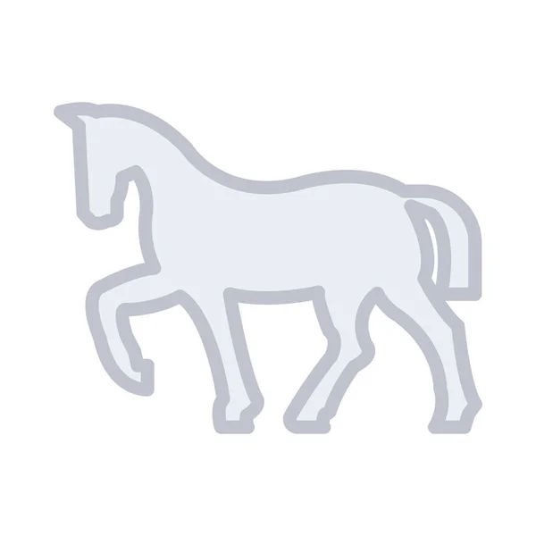 Icono Web Caballo Ilustración Vectores — Vector de stock