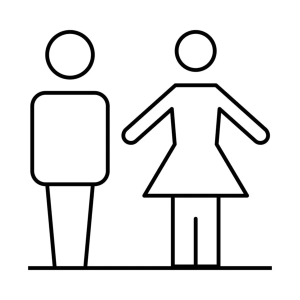 Illustrazione Vettoriale Icona Web Uomo Donna — Vettoriale Stock