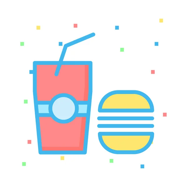 Ícone Web Fast Food Ilustração Vetorial — Vetor de Stock