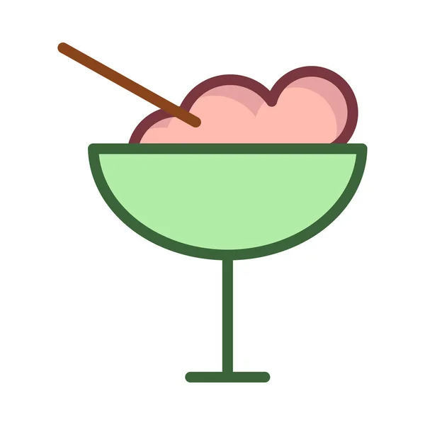 Векторная Иллюстрация Иконок Мороженого — стоковый вектор