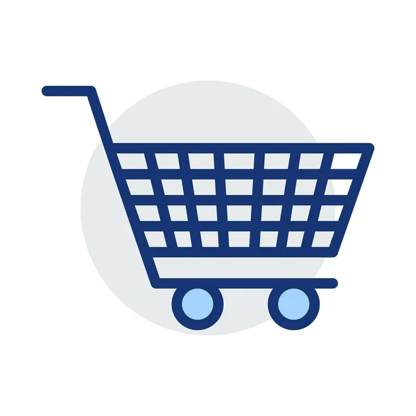 Carro Compra Icono Plano Vector — Vector de stock