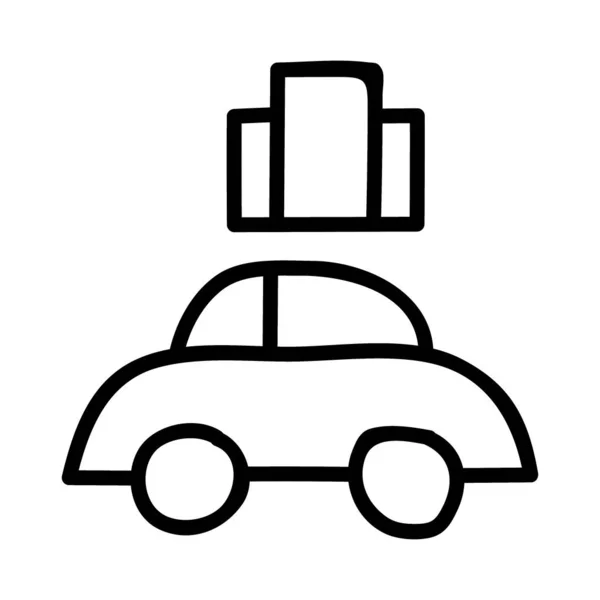 Coche Sobre Fondo Blanco Ilustración Vectorial — Vector de stock