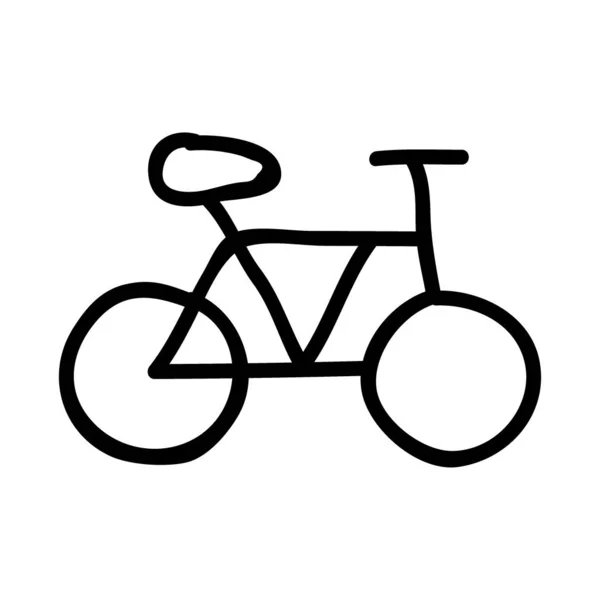 Bicicleta Plana Ícone Isolado Fundo Branco Vetor Ilustração —  Vetores de Stock