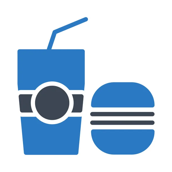 Ícone Web Fast Food Ilustração Vetorial — Vetor de Stock