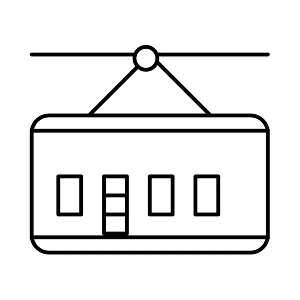 Forma Cable Icono Web Vector Ilustración — Vector de stock