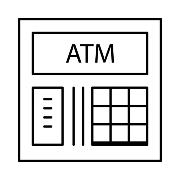 Atm Web Icon Ilustração Vetorial — Vetor de Stock