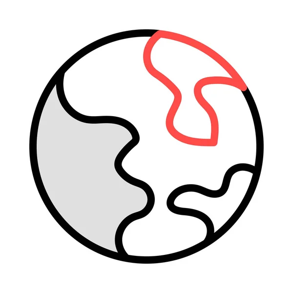 Мировая Икона Глобуса Икона Векторная Иллюстрация — стоковый вектор