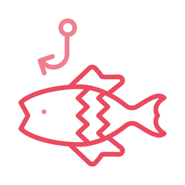 Illustration Vectorielle Icône Web Poisson — Image vectorielle