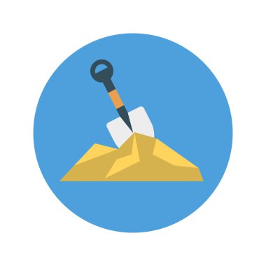 kürek düz simgesi, vektör, illüstrasyon