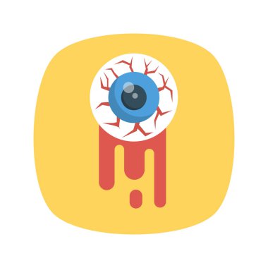 Cadılar Bayramı renkli tema düz vektör simgesi