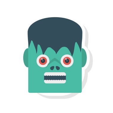 Cadılar Bayramı renkli tema düz vektör simgesi