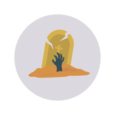 Cadılar Bayramı renkli tema düz vektör simgesi